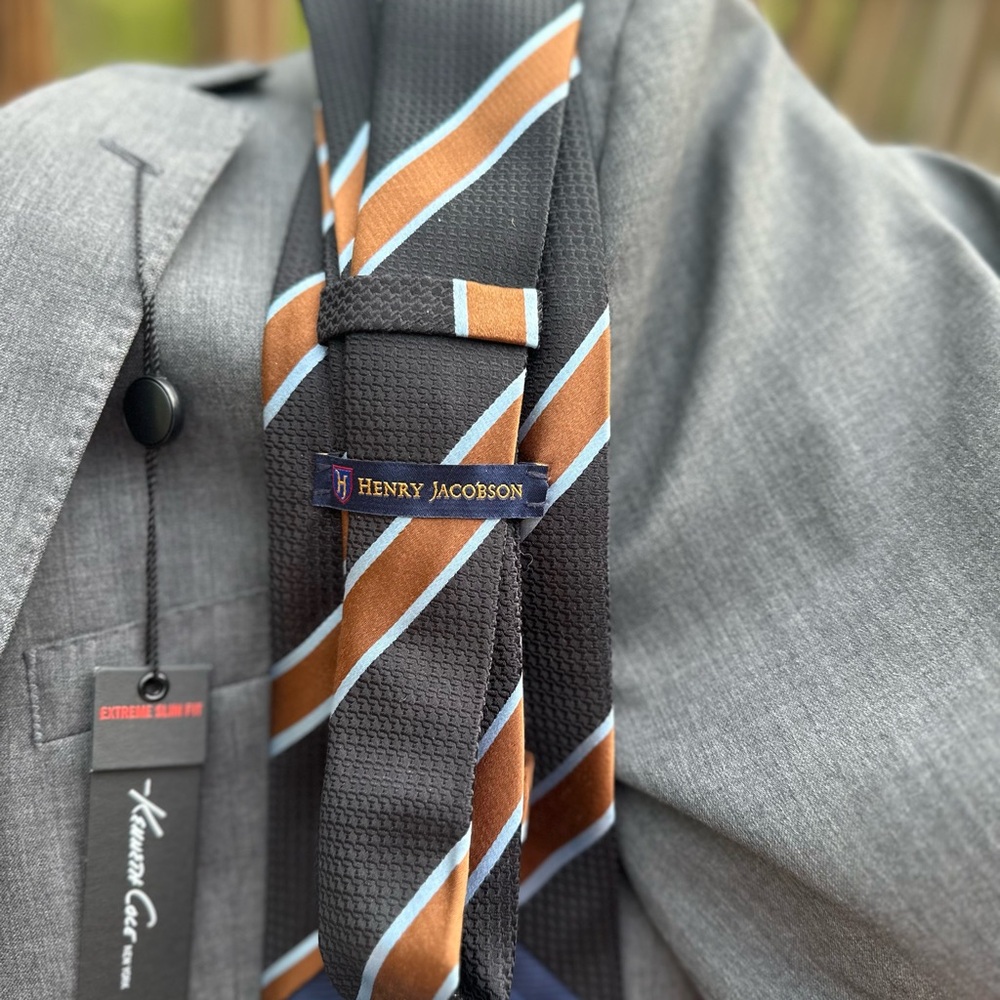 Black and Brown Striped Tie